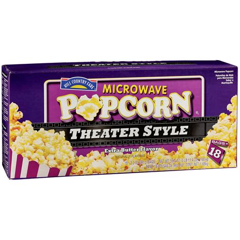 Hill Country Fare Theater Style Extra Butter Flavor Microwave Popcorn