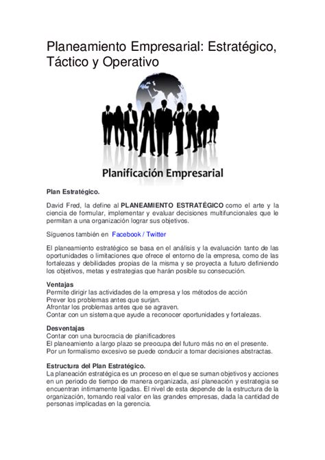 Doc Planeamiento Empresarial Estratégico Táctico Y Operativo