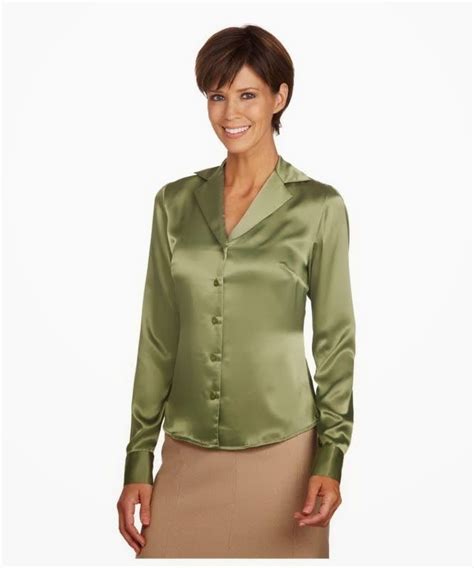 Pin By Greymoon00 On Blue Green Satin Blouse Beautiful Blouses