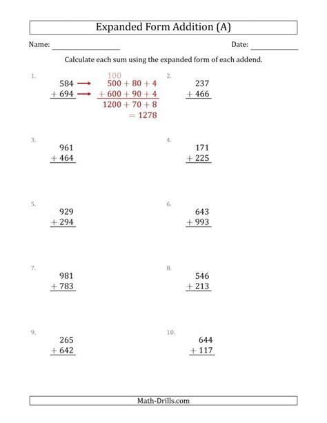 Free Printable Expanded Notation Worksheets Lexia S Blog Hot Sex Picture