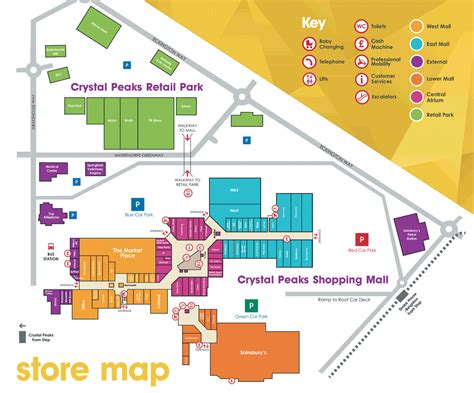 Centre Map - Sheffield Shopping | Crystal Peaks Shopping Mall & Retail Park