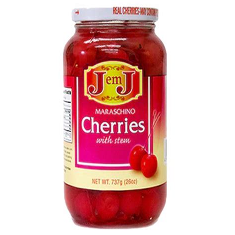 J Em J Maraschino Cherries With Stem 737g Lazada Ph