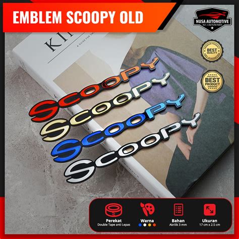 Jual EMBLEM SCOOPY LOGO SCOOPY 3D TIMBUL BUKAN STIKER SCOOPY ATAU