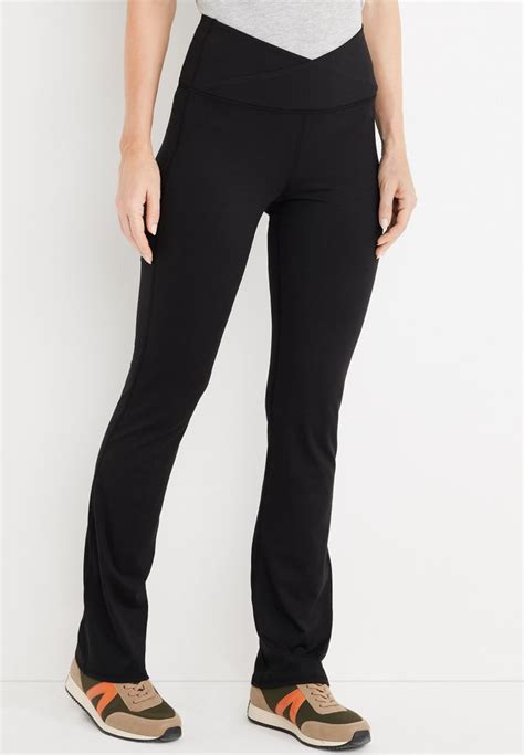 Maurices Black Super High Rise Luxe Crossover Bootcut Legging Mall Of