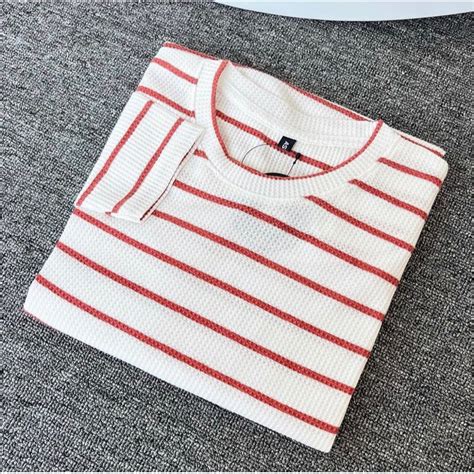 Jual Baju Kaos Stripe Salur Tee Lengan Panjang Kaos Salur Kaos