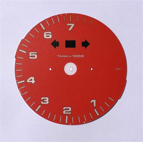 Porsche 964 993 Tachometer Faceplate Custom Scale in Red