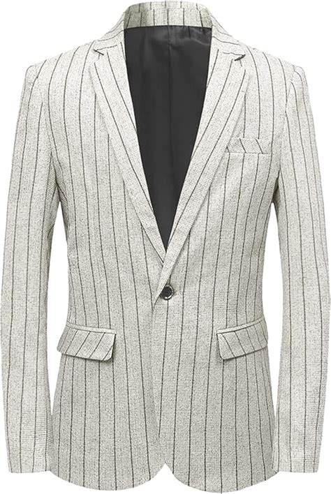 Lars Amadeus Striped Blazer For Men S Notch Lapel Slim Fit Office Prom