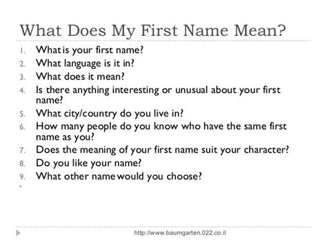 Meaning of First Names