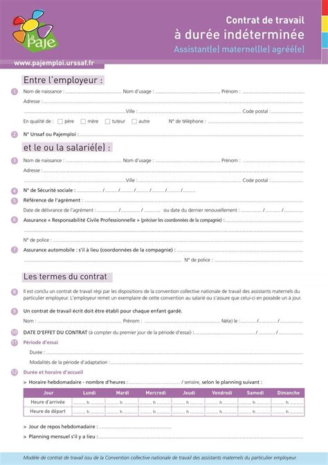 Le Contrat De Travail Pajemploi