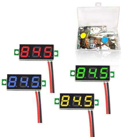 YIXISI 4pcs DC 2 4 30V Gauge Tester 0 28 2 Wires Mini Digital LED