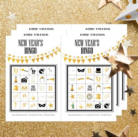 Free Printable New Year S Bingo Cards You Ll Love Carla Schauer Designs