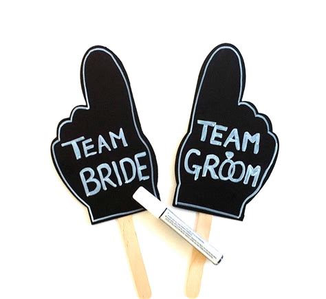 Team Bride And Team Groom Chalkboard By Creativebutterflyxox