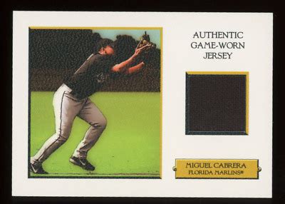 2006 TOPPS TURKEY RED 36 99 MIGUEL CABRERA GAME WORN JERSEY RELIC