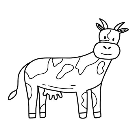 Ilustraci N Vectorial De Vaca Aislada Sobre Fondo Blanco Vaca Linda