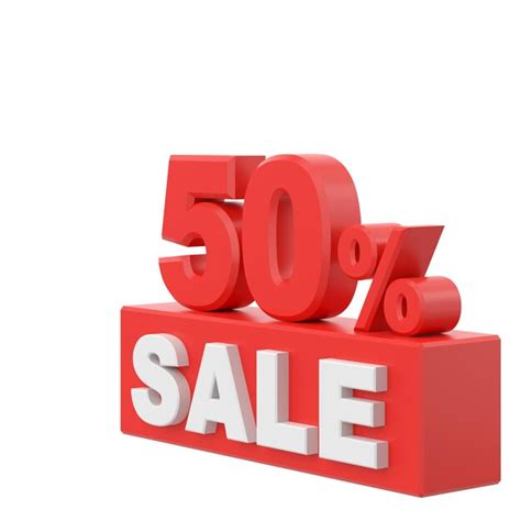 Premium Photo | 3d fifty percent sale 50 sale sale banner decoration