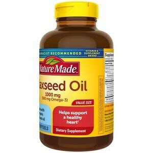 Nature Made Flaxseed Oil Mg Heart Health Support Softgels Ct