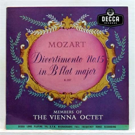 Mozart Divertimento No In B Flat Major K By The Vienna Octet