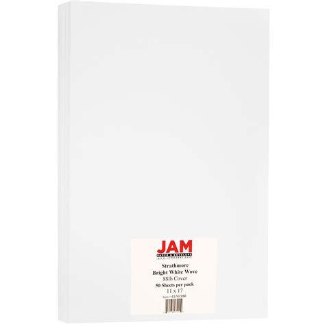 Jam Paper Strathmore 88 Lb Cardstock Paper 11 X 17 Bright White