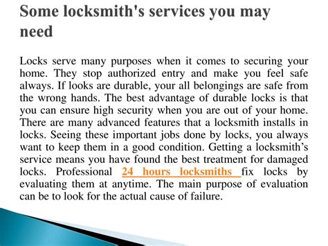 Ppt Affordable 24 Hours Locksmiths Powerpoint Presentation Free