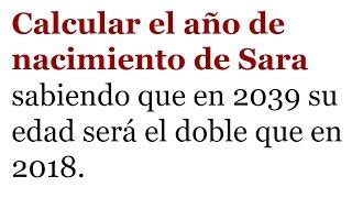 PROBLEMA DE RAZONAMIENTO MATEMÁTICO Edades Matemática Doovi