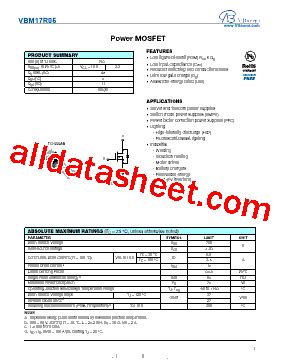 VBM17R05 Datasheet PDF VBsemi Electronics Co Ltd