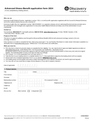 Fillable Online Advanced Illness Benefit Application Form 2024