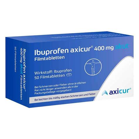 Ibuprofen Axicur 400 Mg Akut Filmtabletten 50 St Bei APONEO Kaufen