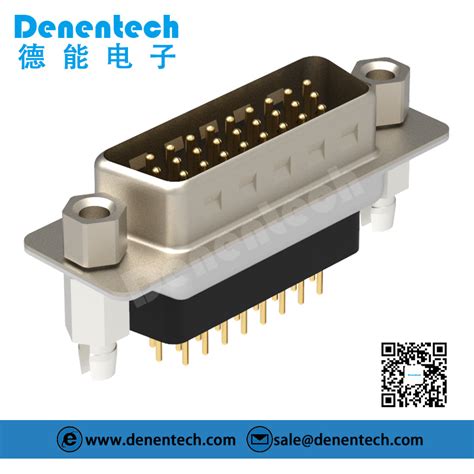 Denentech High Density HDE 26P Male Straight DIP D Sub Connector 26pin