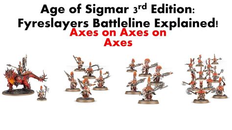 Age Of Sigmar Rd Edition Fyreslayers Battleline Explained Youtube