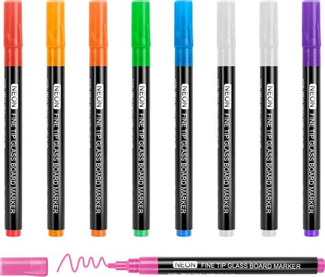 Neon Dry Erase Markers for Glass, Window Markers for Dry Erase Board ...