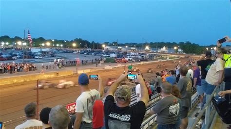 2019 USAC Silver Crown Hoosier Hundred Opening Lap YouTube