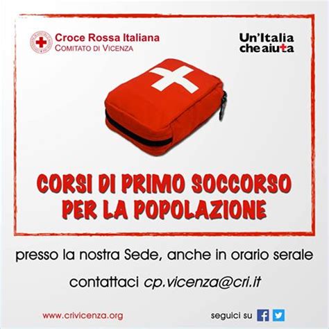 Corsi Di Primo Soccorso Per La Popolazione Croce Rossa Italiana Vicenza