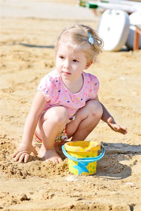 Little Girl In Sand Royalty Free Stock Images Image 32529709