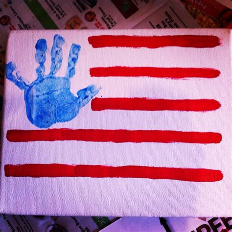 4th Of July Handprint Flag Myindependenceday