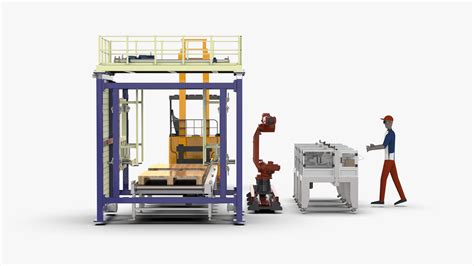 Automatic Cartons Packaging And Palletizing Machine 3d Model Cgtrader