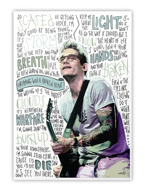 John Mayer Lyrics Poster A2 165x234 John Mayer Poster Lyric