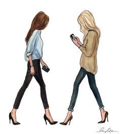 Every Blonde Needs A Brunette Best Friend Fashion Art Fashion Beauty