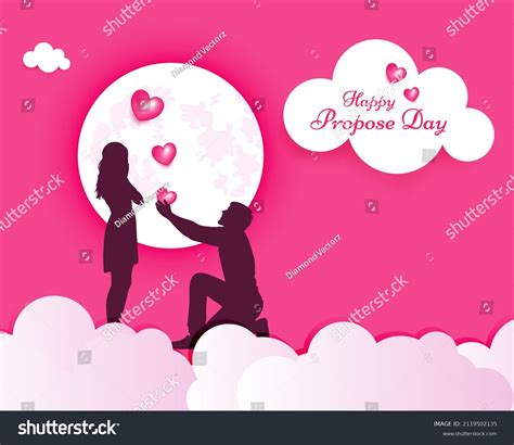 Young Man Proposing His Girlfriend On Stock Vector Royalty Free