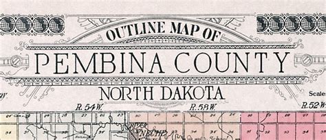 1928 Map Of Pembina County North Dakota Etsy