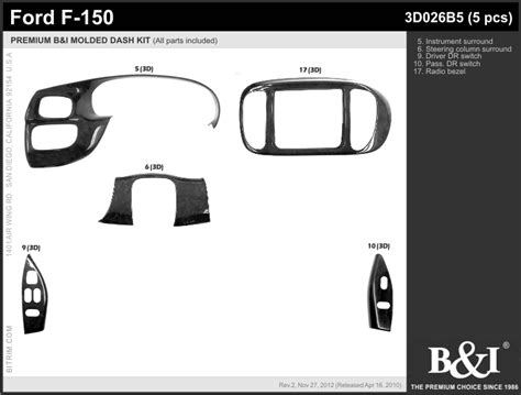 1997 Ford F 150 Interior Dash Trim Kits