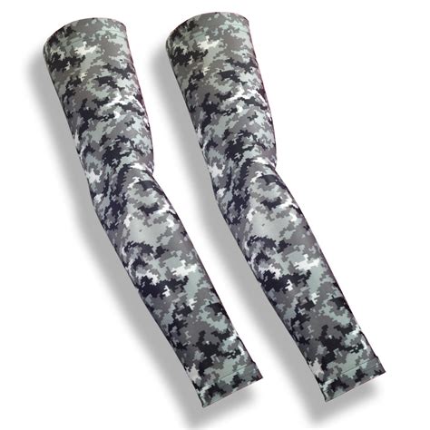 Grey Digital Camo Full Arm Protection For Elderly Skin Skin Guards