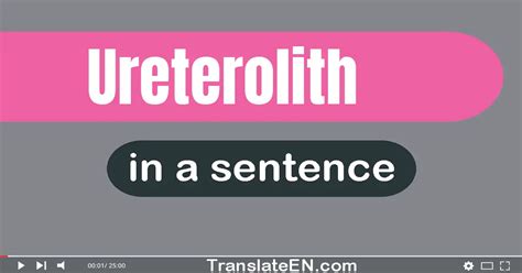 Ureterolith in a Sentence