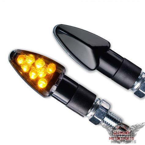 Halogen Mini Micro Blinker Lizzard Motorrad Schwarz Kurz Smoke Get Nt