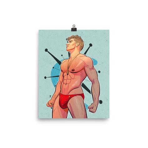 Dave Gay Art Poster Print Hot Guys Underwear Queer Male Body Etsy