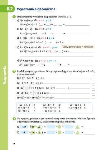 Page Matematyka Z Kluczem Klasa Semestr Wyra Enia Algebraiczne