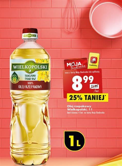 Promocja Olej Wielkopolski Rzepakowy W Biedronka