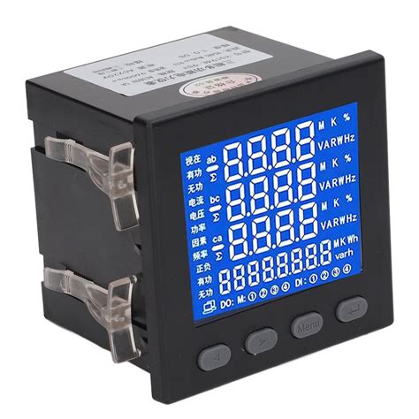 black  phase electric power meter lcd multifunctional flame retardant