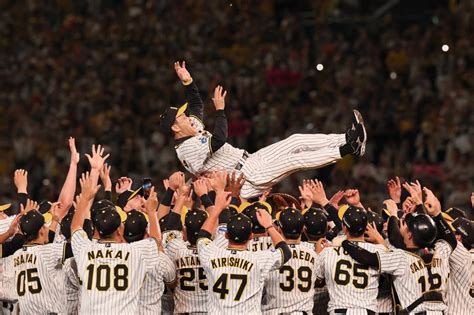 阪神タイガース 18年ぶりのリーグ優勝 岡田彰布監督歓喜の胴上げ 写真特集1029 毎日新聞