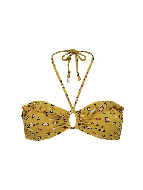 Melt Nomads Leopard Bandeau Yellow Bikini Sand Skin
