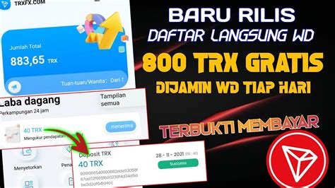 Legit Terbaru Mining Tron Legit Mining Trx Tercepat Youtube